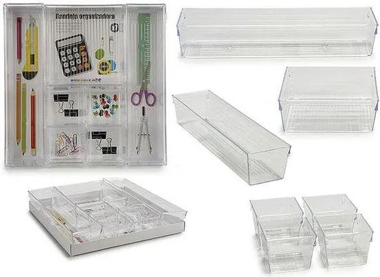 Organizador Multiusos Plástico (30 x 5 x 30 cm) (7 Peças)