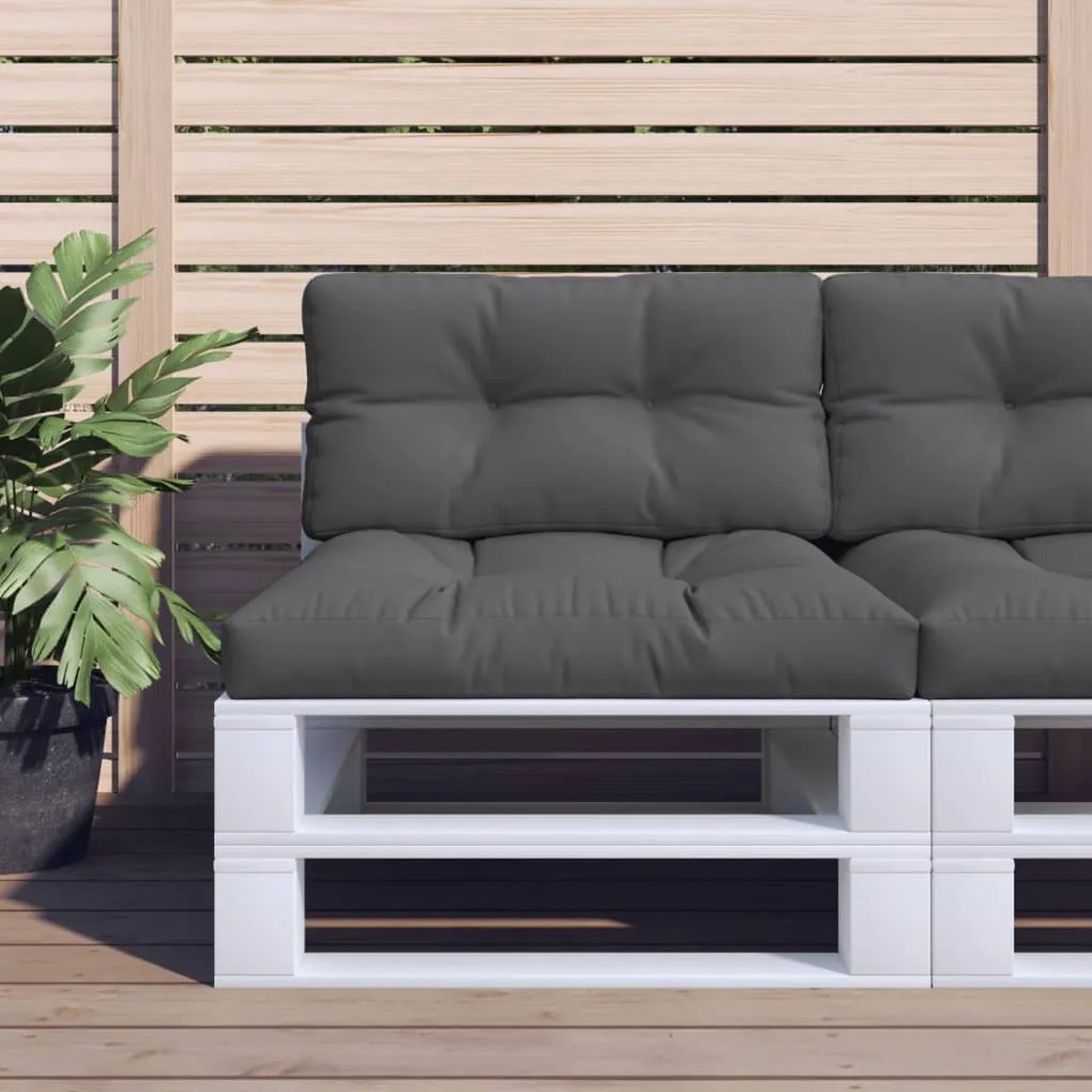vidaXL Almofadão para sofá de paletes 70x40x12 cm tecido antracite
