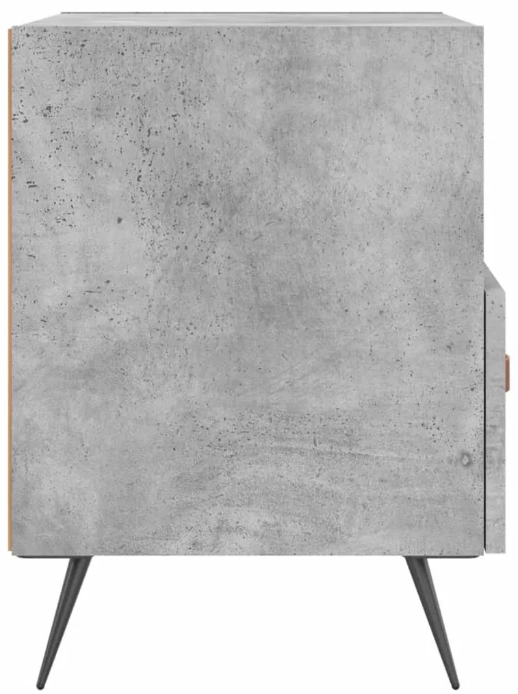 Mesas de cabeceira 2pcs derivados de madeira cinza cimento