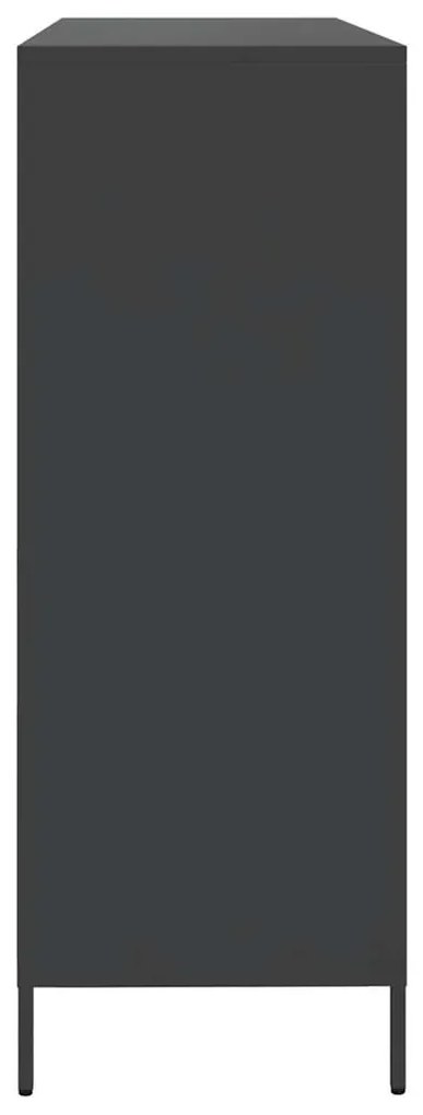 Aparador 135x39x103,5 cm aço laminado a frio preto