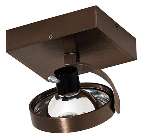 Foco de teto design bronze escuro rotativo e inclinável - Go
