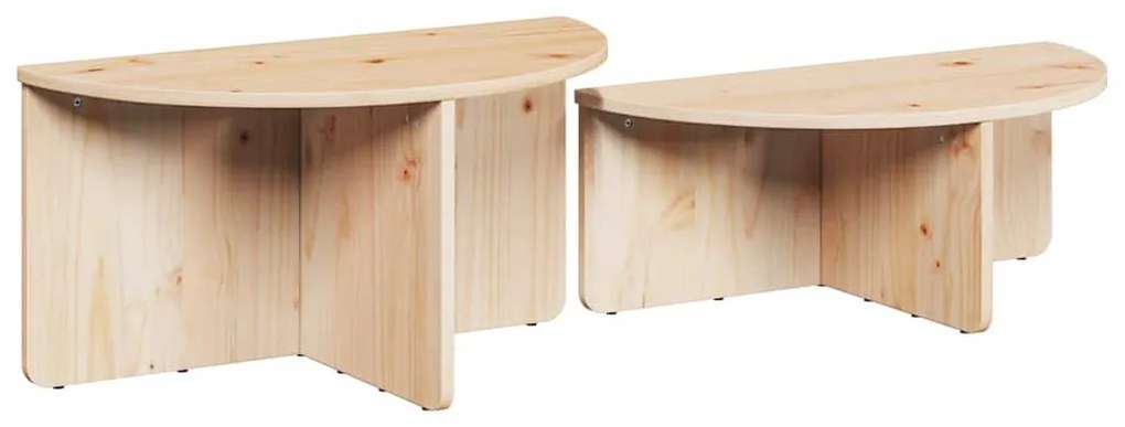 Mesa de centro 2 pcs Natural 79 x 39.5 x 40 cm