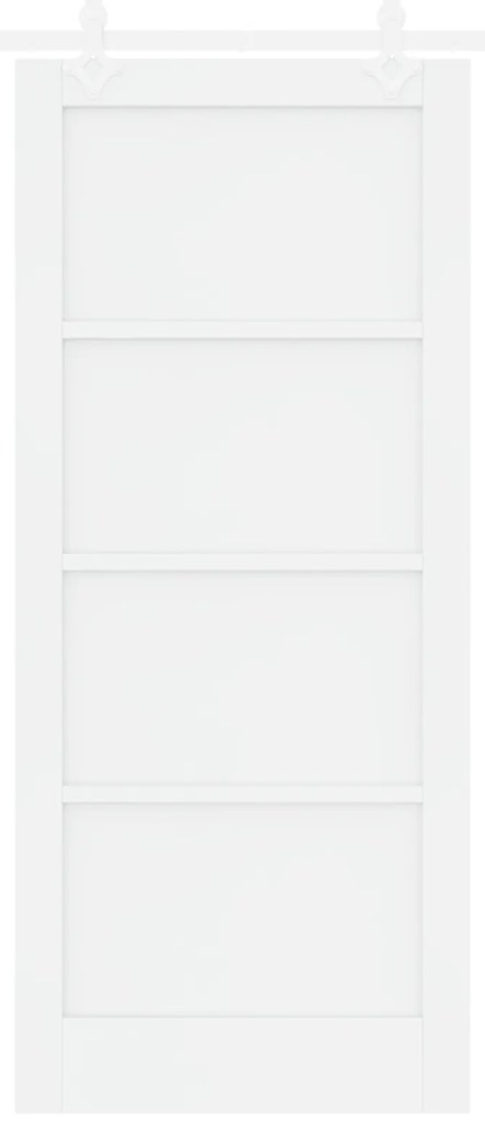 Porta Deslizante vidaXL com Conjunto de Ferragens Branca 86x198,5 cm M