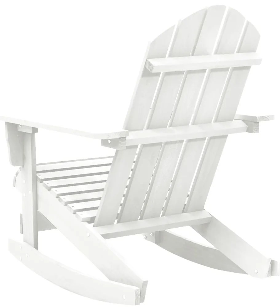 Cadeira de baloiço para jardim madeira branco