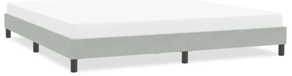 vidaXL Estrutura de cama sem colchão 200x220 cm veludo cinzento-claro
