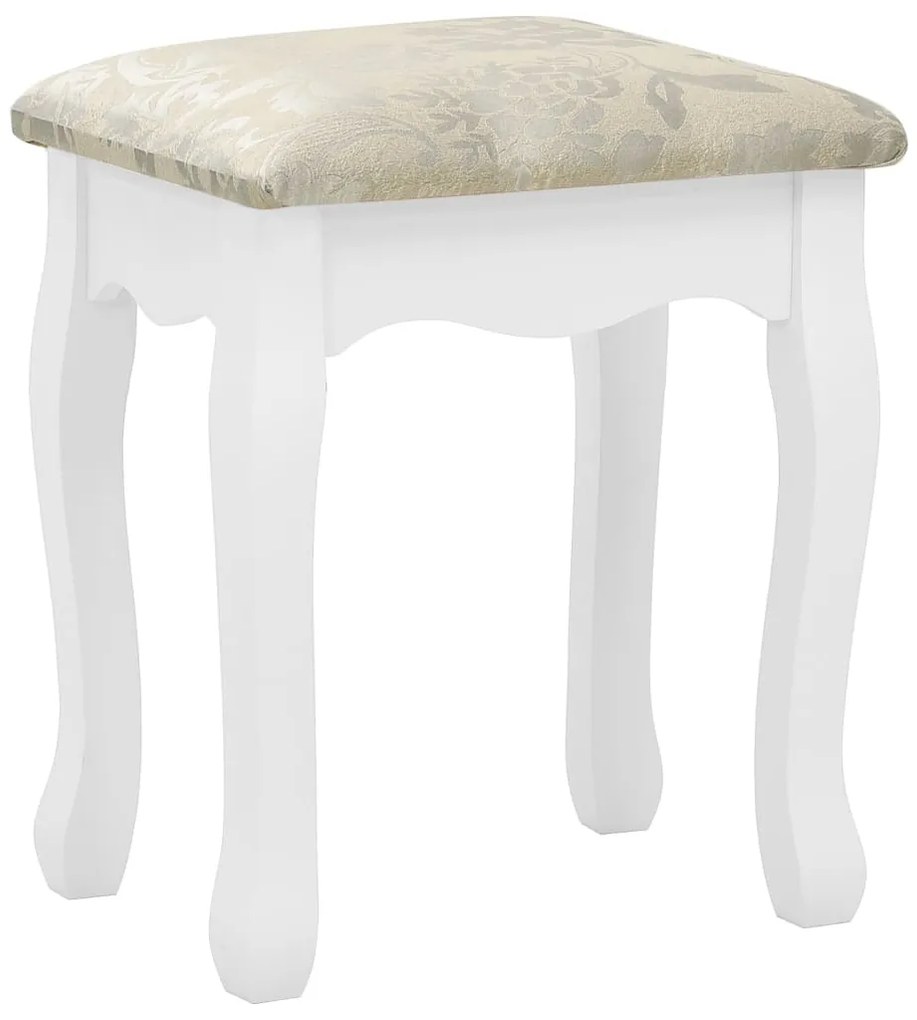 Conj. toucador com banco 80x69x141 cm madeira paulownia branco