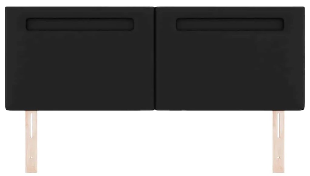 Cabeceira vidaXL Design Simples Preto 140 cm em Couro Sintético