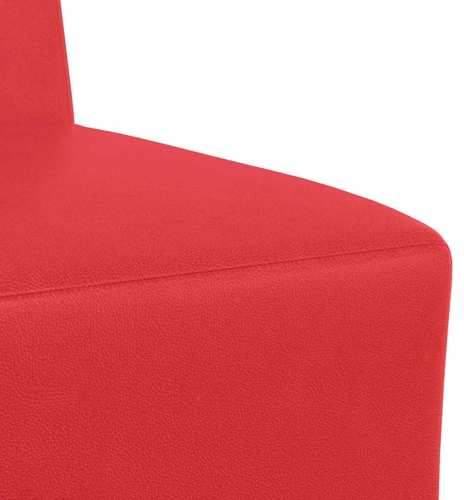 Poltrona 55 cm couro artificial vermelho