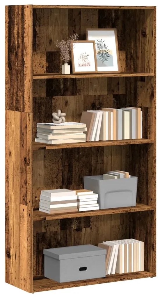 vidaXL Estante 80x30x152 cm derivados de madeira madeira velha