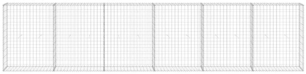 Muro gabião com tampas aço galvanizado 300x30x100 cm