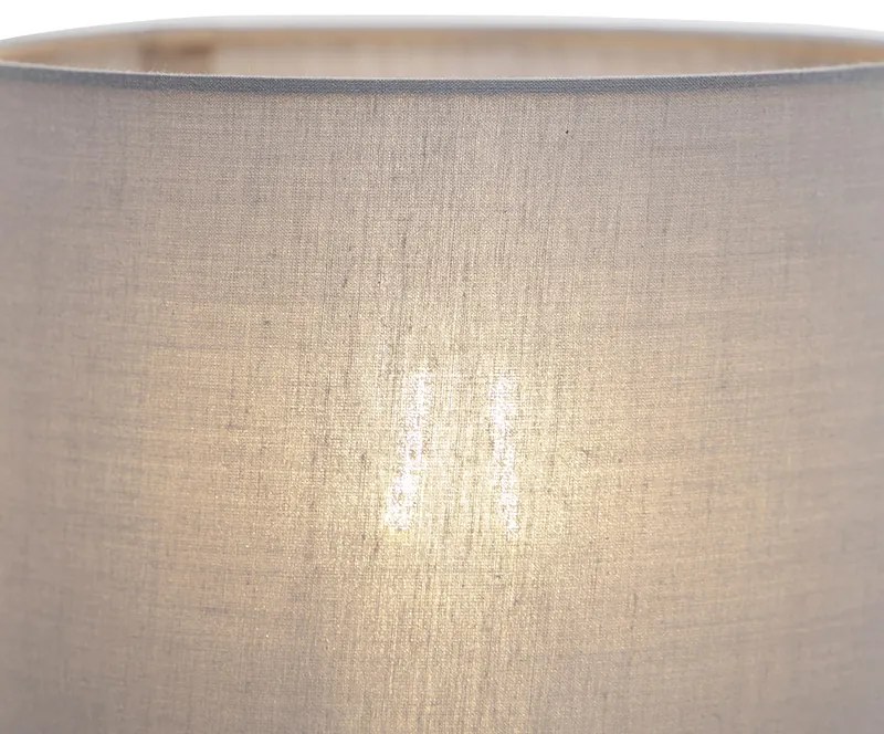 Candeeiro de Parede Inteligente Aço com Abaajur Cinza incl. Wifi A60 - Stacca