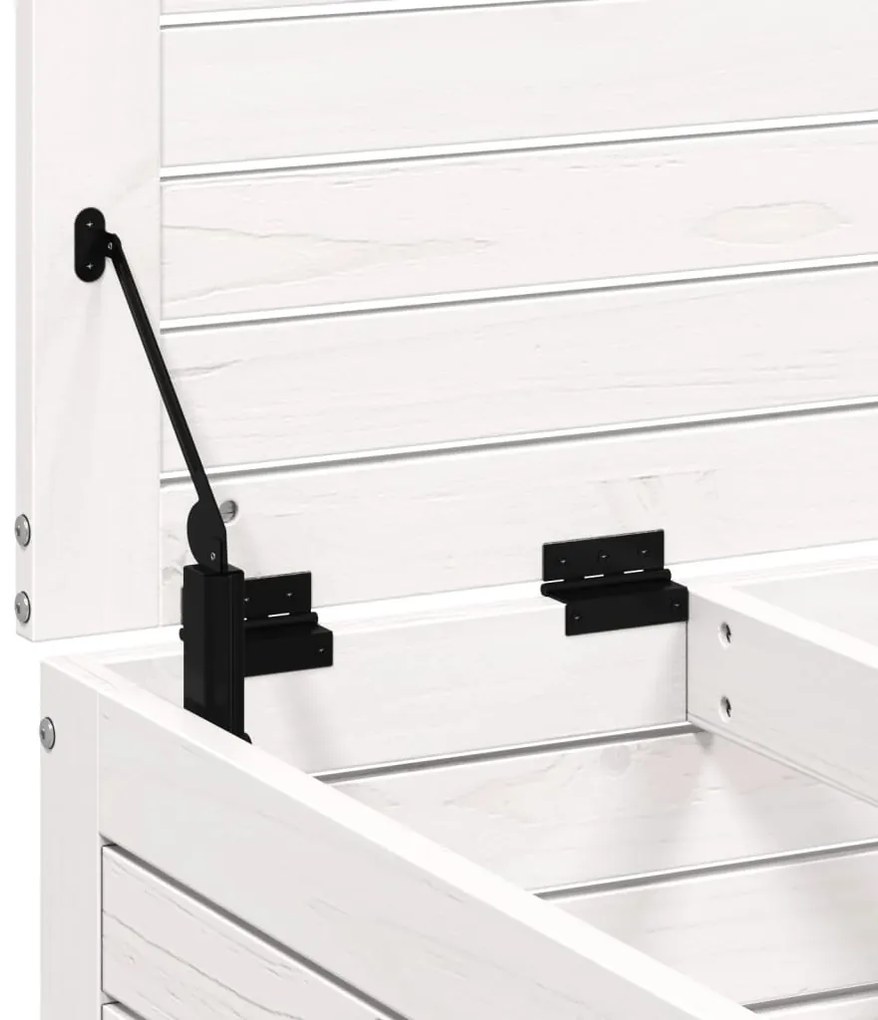 Apoio pés para jardim 62x63,5x32 cm pinho maciço branco