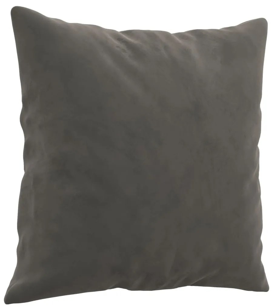 Almofadas decorativas 2 pcs 40x40 cm veludo cinzento-escuro