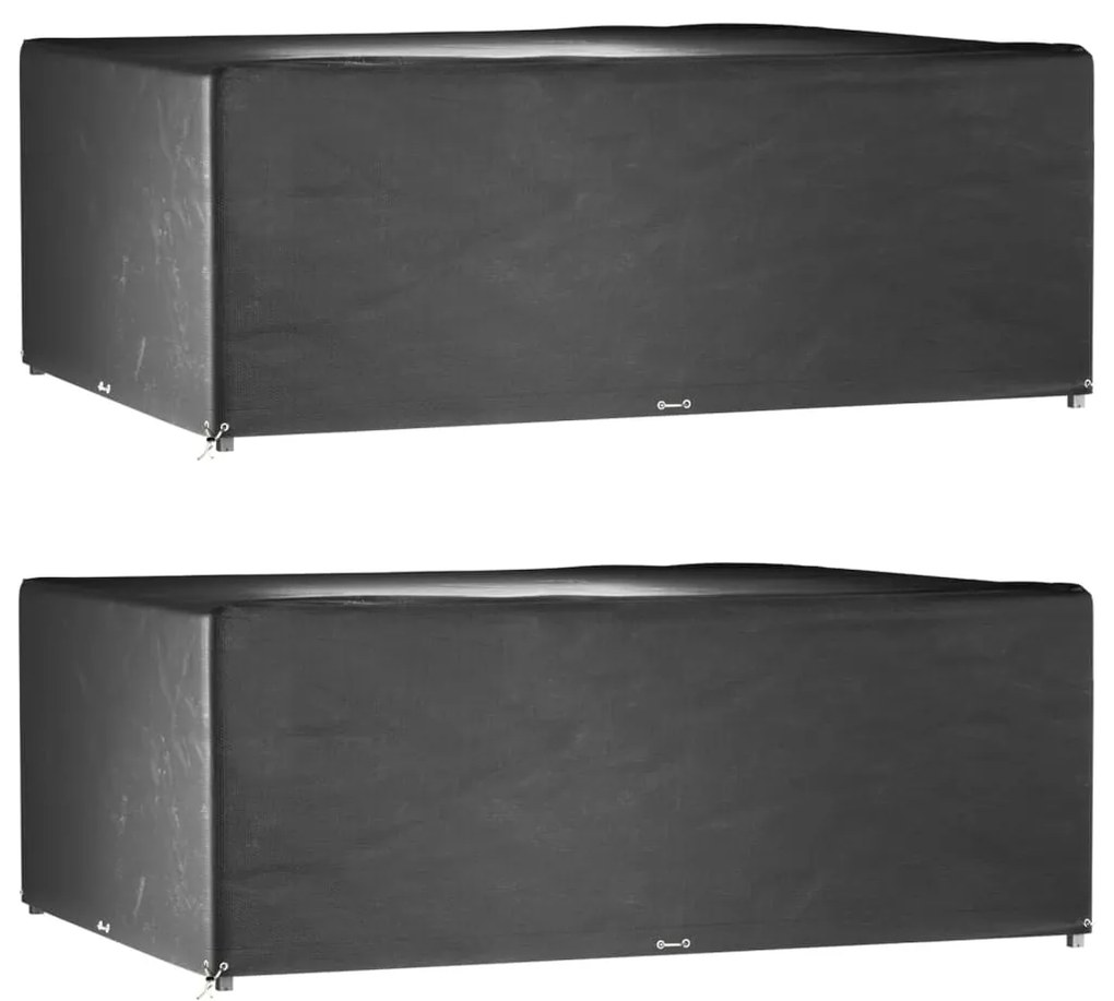 Capas móveis de jardim 2 pcs 16 ilhós 300x250x90 cm retangular