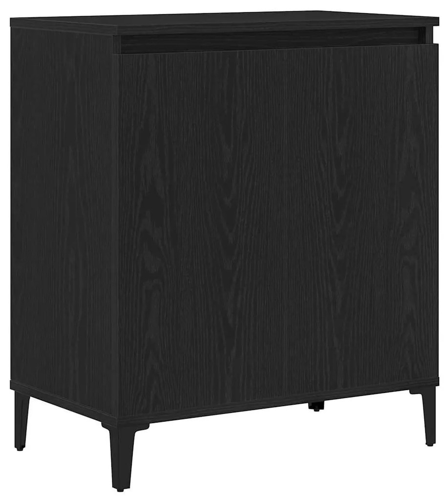 Buffet vidaXL Preto de Carvalho 60x35x70 cm em Madeira Aglomerada