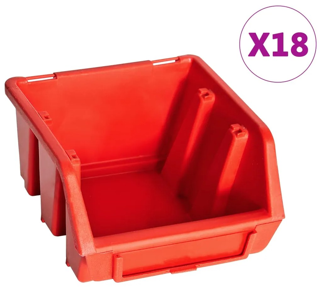 32 pcs kit caixas arrumação com painéis parede vermelho e preto