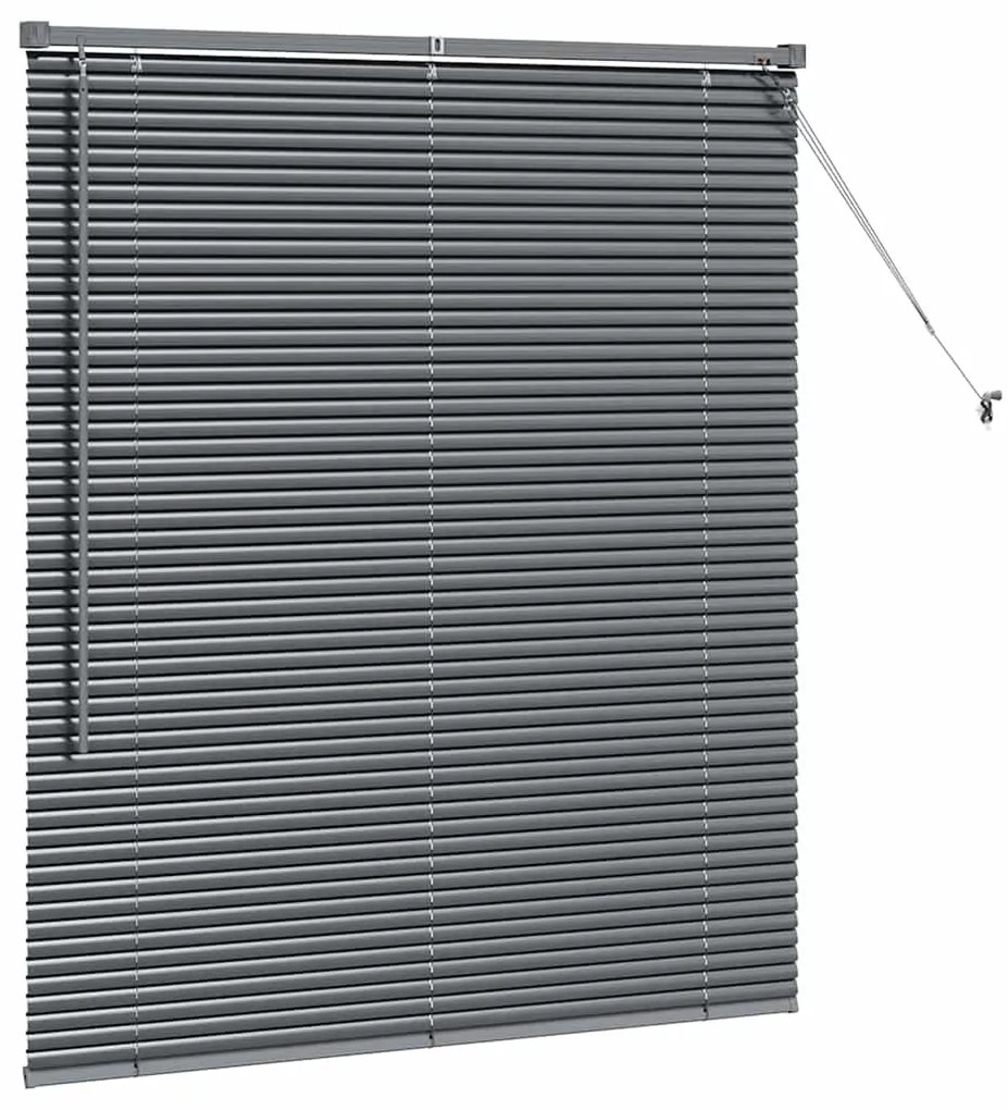 Persiana de Janela Cinzento-escuro 80 x 130 cm Alumínio