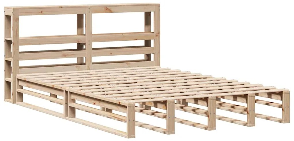 Cama sem colchão 150x200 cm madeira de pinho maciça