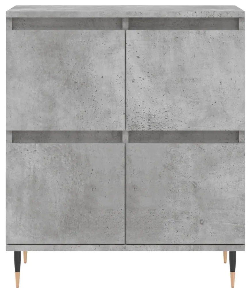 Aparadores 2 pcs derivados de madeira cinzento cimento