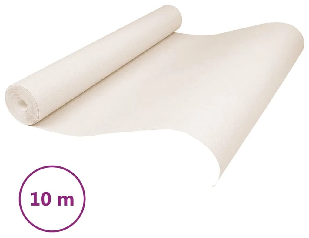 Papel parede 3D 10x0,53 m tecido não-tecido bege sólido