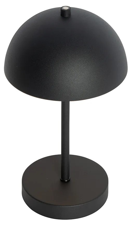 Candeeiro de mesa exterior preto recarregável com dimmer de 3 níveis - Keira