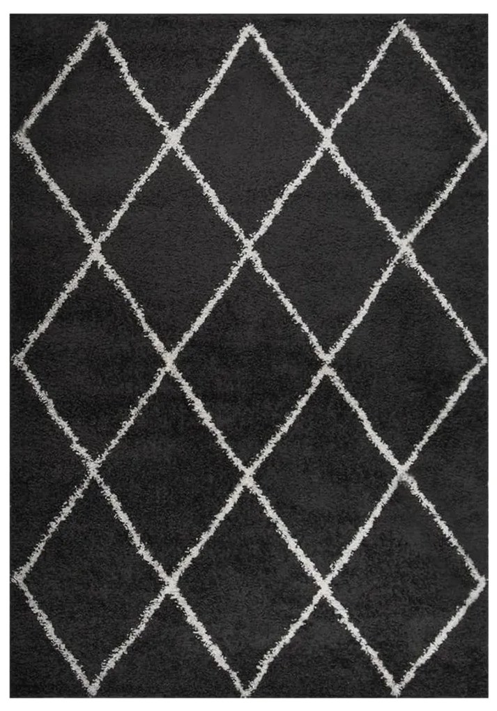 vidaXL Tapete shaggy de pelo alto 140x200 cm creme/antracite