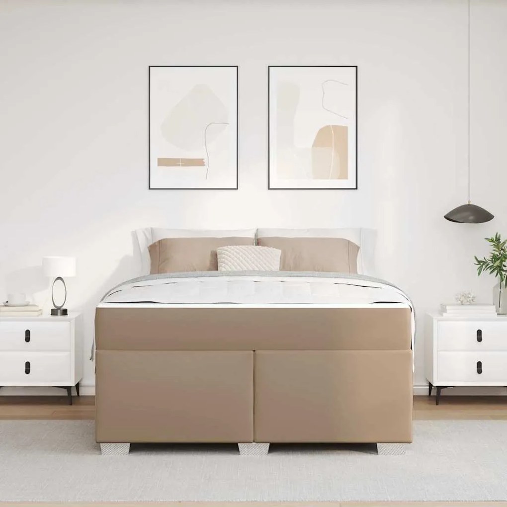Estrutura da Cama Cappuccino 140 x 200 cm Couro sintético