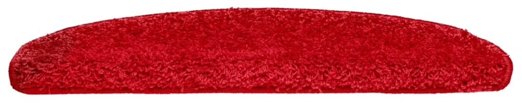 Tapetes de escadas 10 pcs 65x21x4 cm vermelho