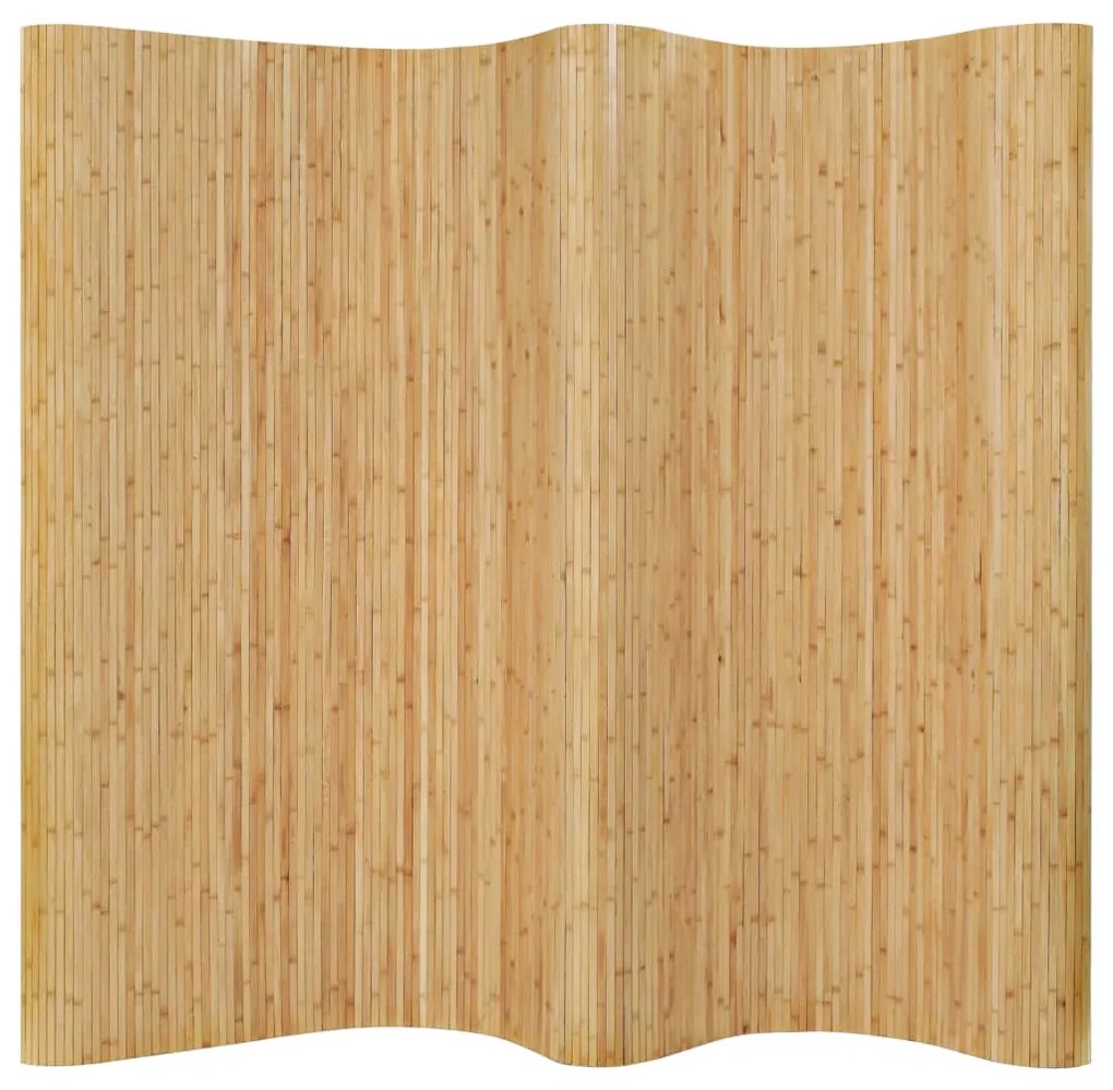 vidaXL Biombo/divisória de sala 250x165 cm bambu natural