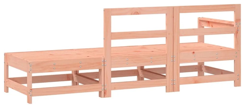 3 pcs conjunto lounge de jardim madeira de douglas maciça