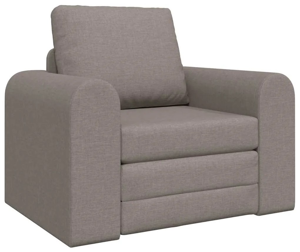 Sofá Cama de Piso 2-em-1 Taupe 98x71x83 cm Tecido