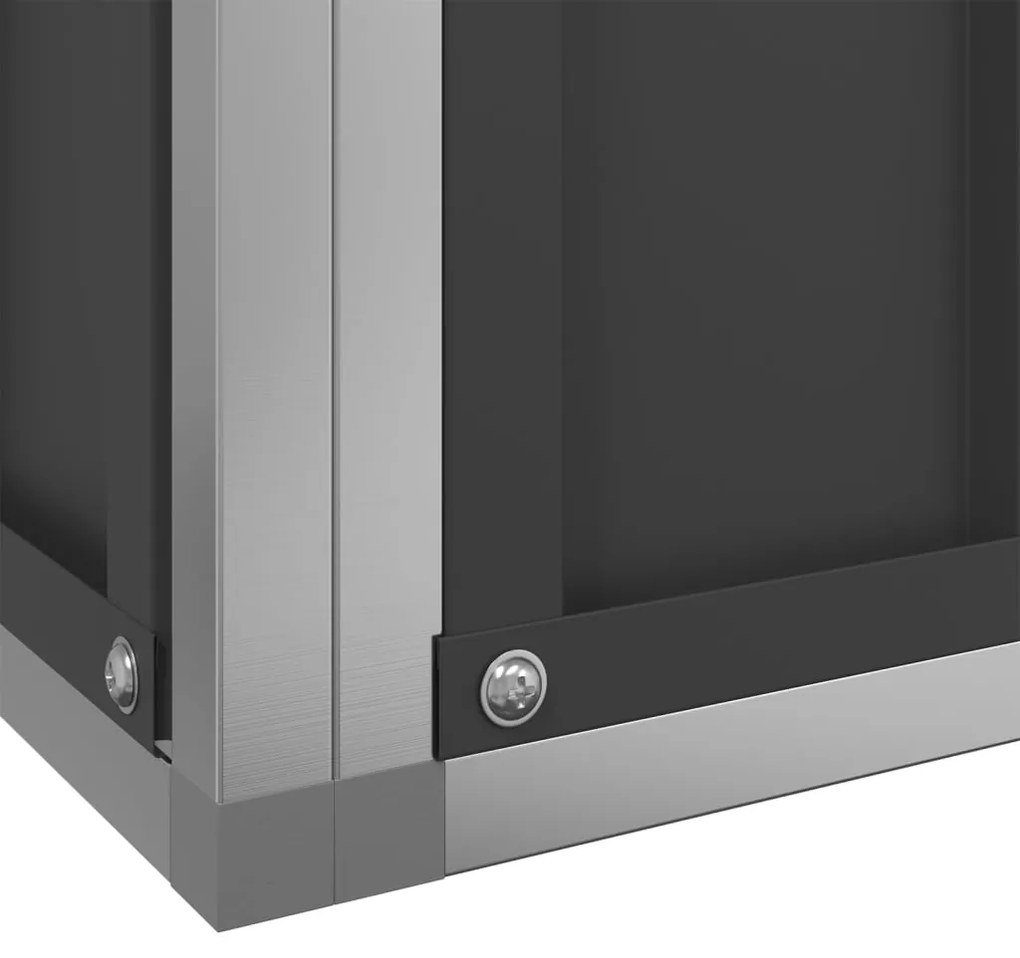 Aviário com extensão 518x307x212 cm aço prateado