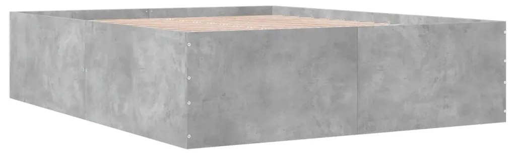 Estrutura de cama 160x200 cm derivados de madeira cinza cimento