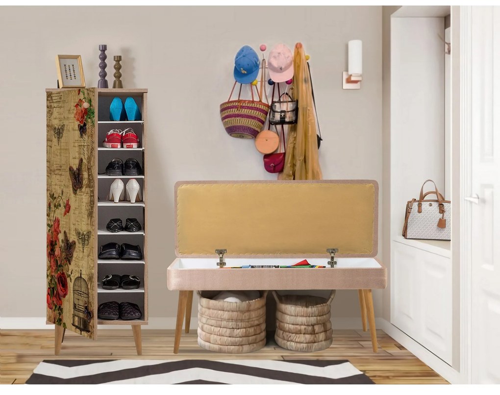 Conjunto de Mobiliário de Entrada Filinta – Sonomo Stone – Sapateira (