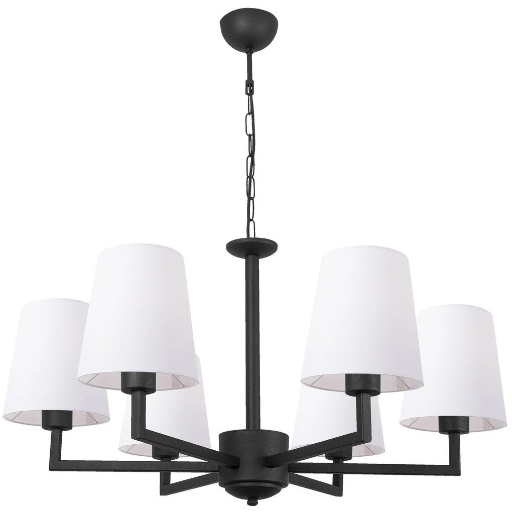Candeeiro de Teto Profil – Preto/Branco – 80 cm (diâmetro) x 80 cm (al