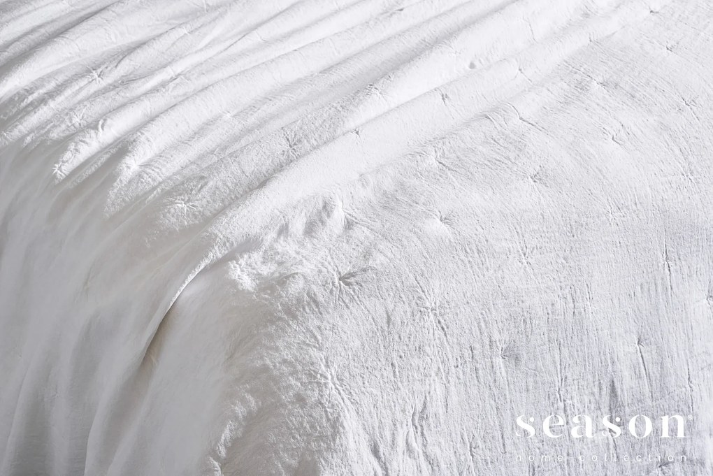COLCHA LINHO / QUILTS - 250x270 cm + 2 almofadas cheias: Branco