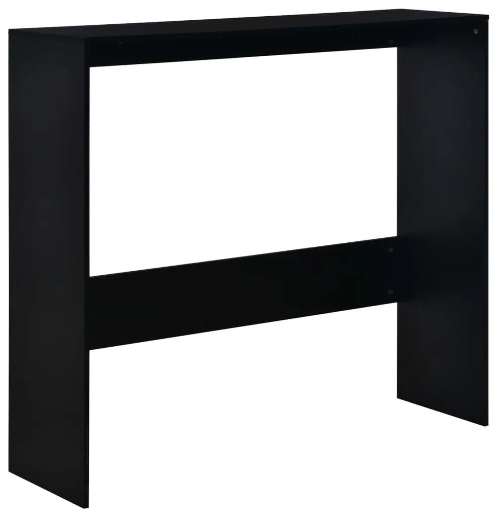 Mesa de bar com 2 tampos preto 130x40x120 cm