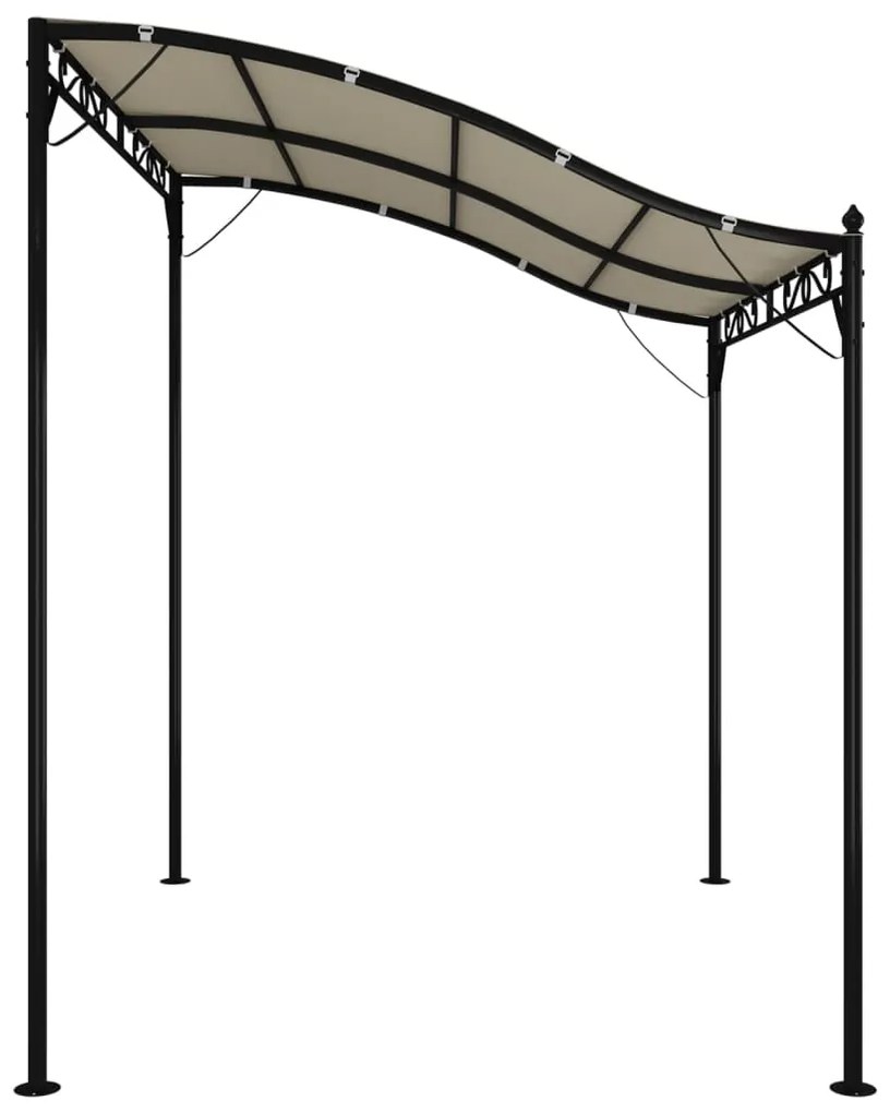 Toldo 2x2,3 m 180 g/m² tecido e aço cor creme