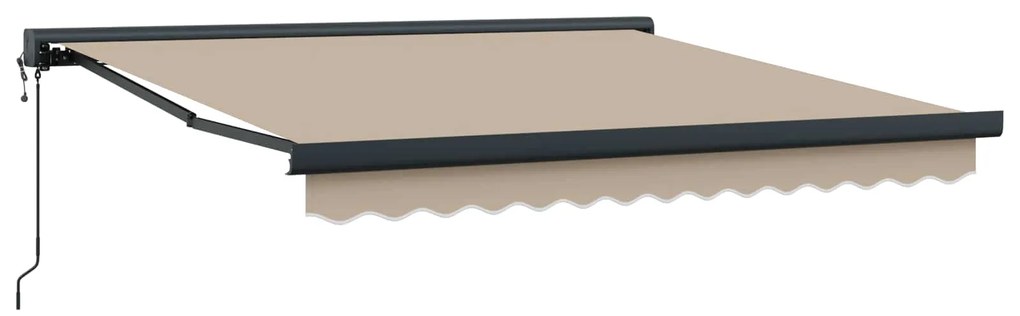 vidaXL Toldo Bege 300 x 250 x 165 cm Poliéster e Alumínio