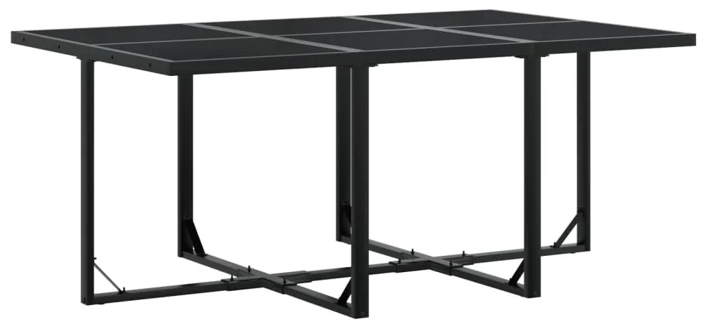 11 pcs conjunto de jantar p/ jardim c/ almofadões vime PE preto