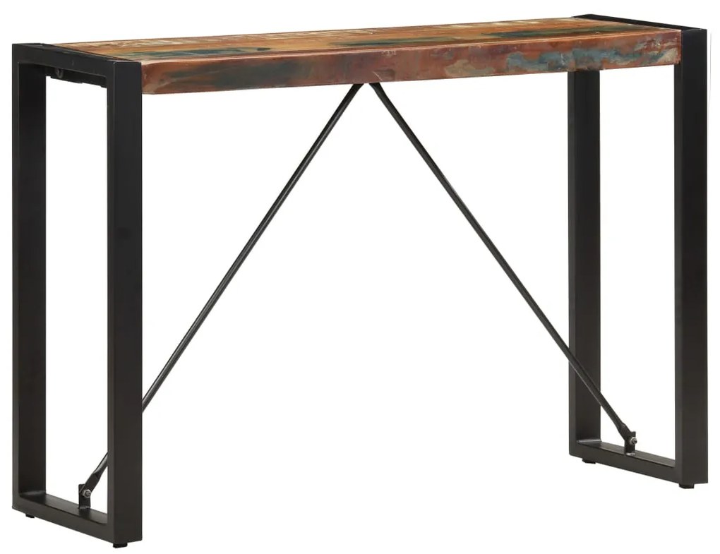 Mesa consola 110x35x76 cm madeira recuperada maciça