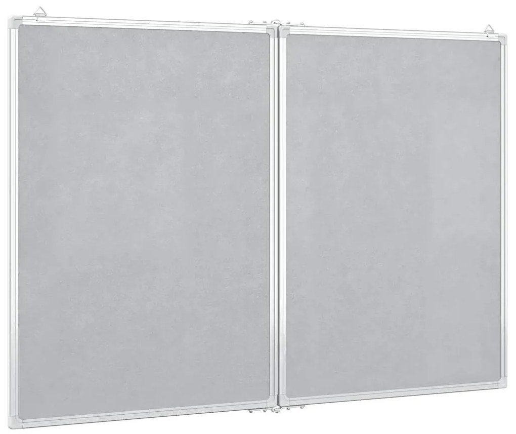 Quadro branco magnético dobrável 120x80x1,7 cm alumínio