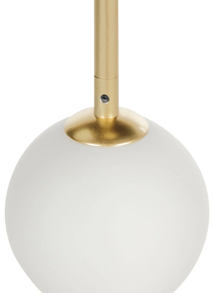 Candeeiro suspenso para 3 lâmpadas LED em metal dourado SHANNON Beliani