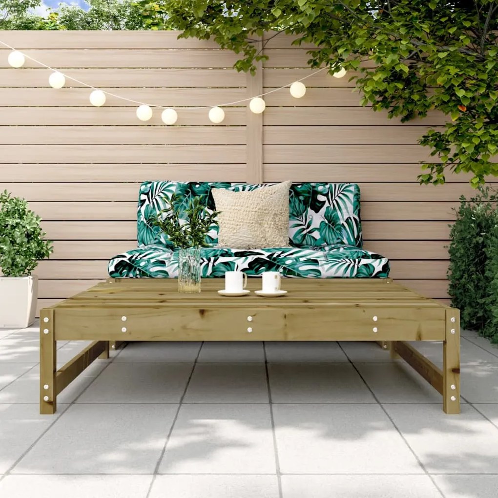 Apoio de pés para jardim 120x80 cm pinho impregnado