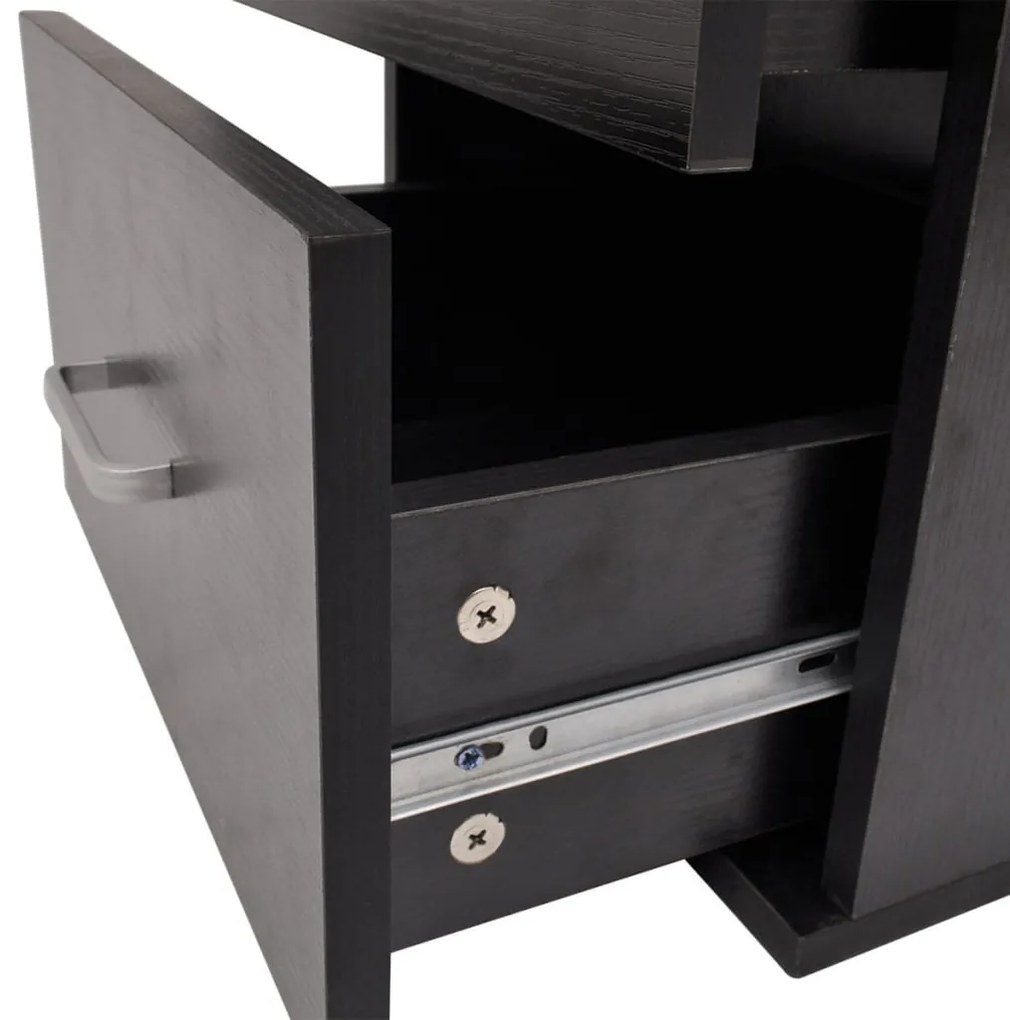 Móveis casa de banho 9 pçs e conjunto de bacia, preto