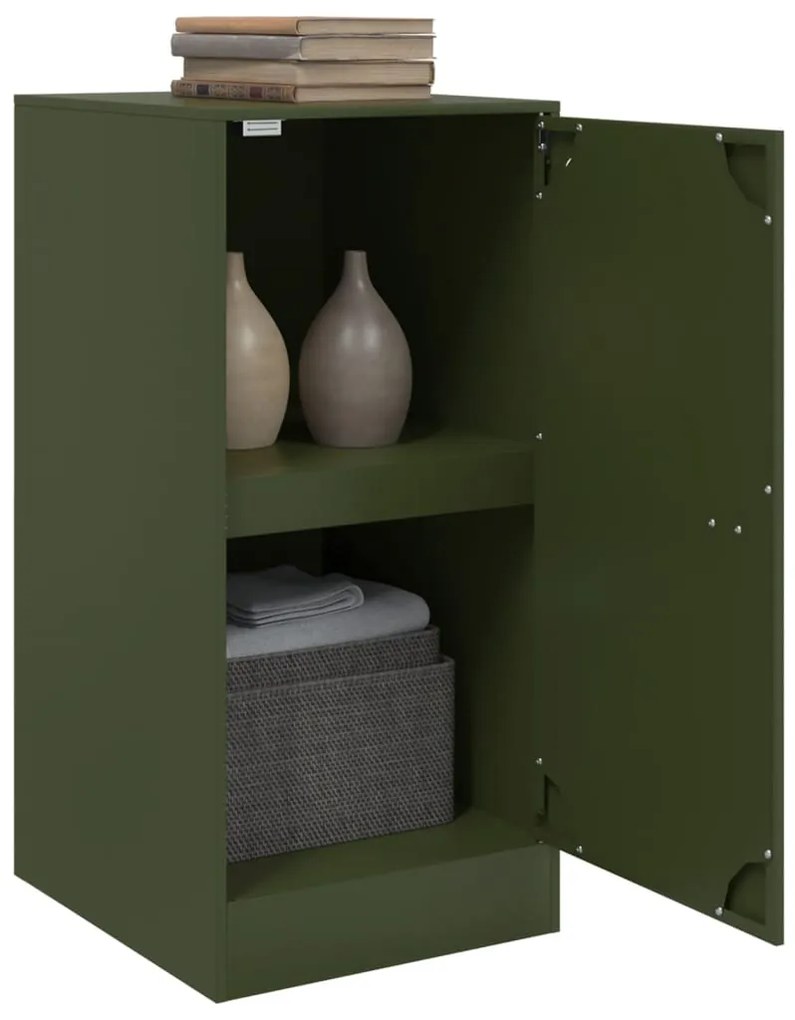Aparador 34,5x39x73 cm aço verde azeitona