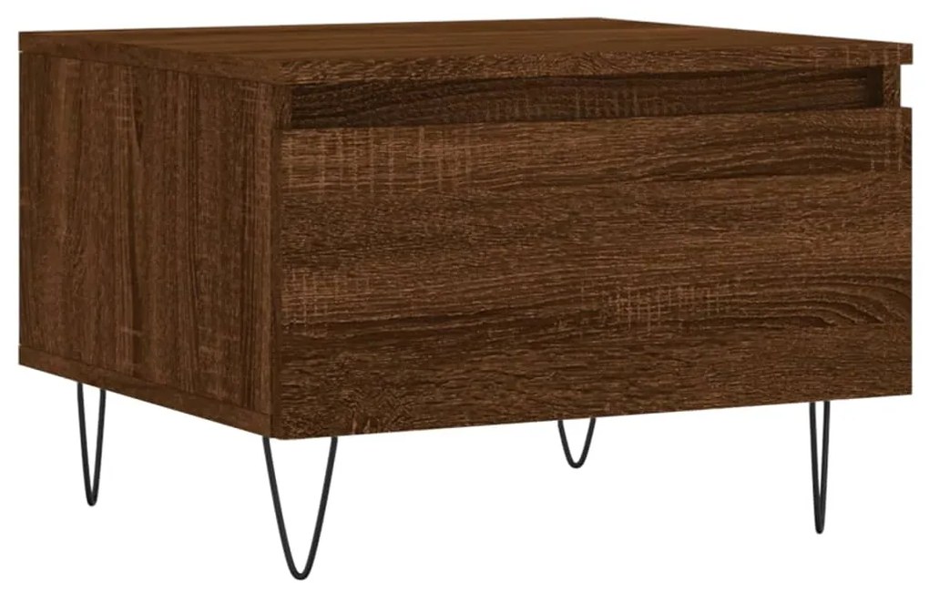 Mesas centro 2 pcs 50x46x35 cm deriv. madeira carvalho castanho