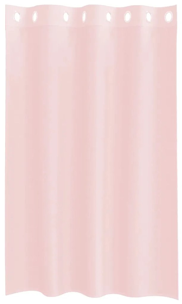 Cortinas de voile com ilhós 2 pcs rosa-claro 140x175 cm