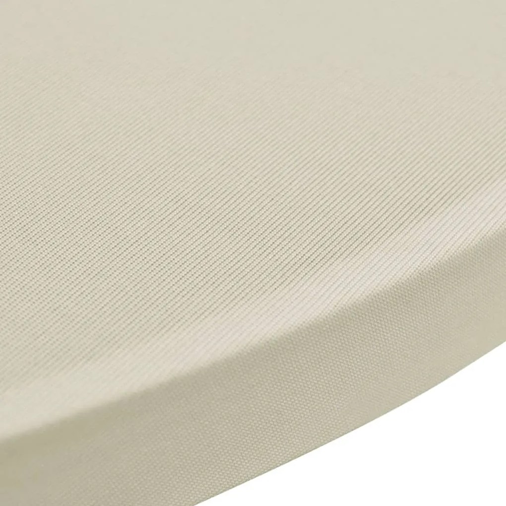 Capa para mesa de pé elástica Ø70 cm 4 pcs cor creme