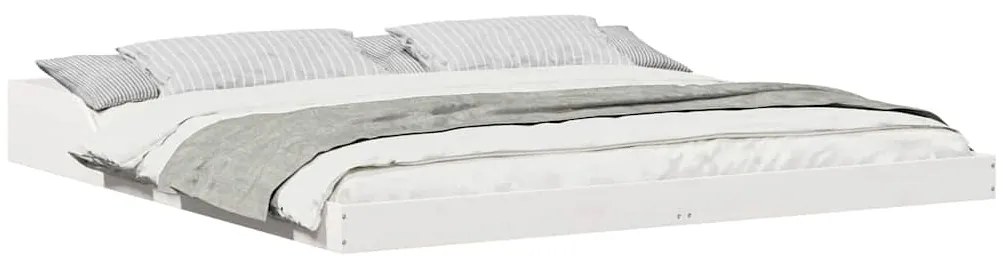 Estrutura da Cama Branco 180 x 220 cm Madeira de pinho maciça